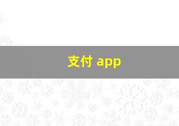 支付 app